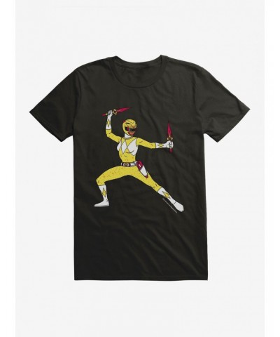 Mighty Morphin Power Rangers Yellow Ranger Ready T-Shirt $6.69 T-Shirts